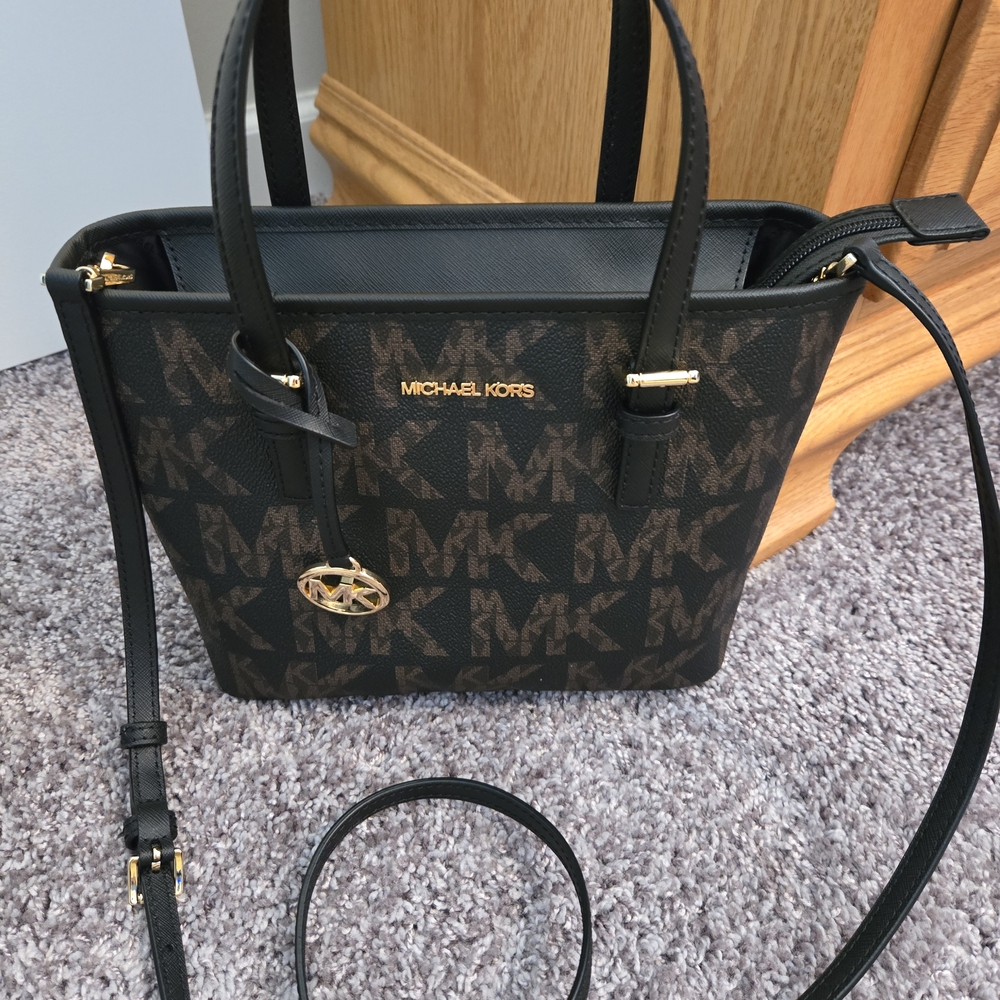 Michael Kors Black and Brown Women's Bag